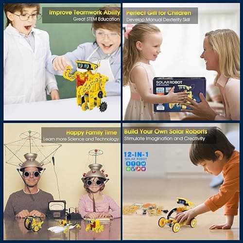 OMWay STEM 12-in-1 Solar Robot Toys, Science Kits for Kids Age 8, Building Experiment Engineering Robotics for 9 10 11 12 13 14 Year Old Boys Girls Teens thumbnail 5
