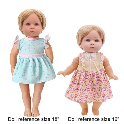 MLcnleS Alive Baby Doll Clothes and Accessories - 12 Sets Girl Doll Clothes Dress for 12 13 14 15 16 Inch Doll, Baby Doll Clothes - Doll Outfits Accessories w/Hairpin & Underwear for Doll Gift thumbnail 7