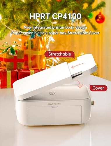 HPRT Photo Printer 4x6,+108Sheets&2ribbon,Instant Picture Printer for iPhone, Android, Smartphone,Portable Photo Printers for Home Use,Thermal Dye-Sublimation, AR Video Printing（White） thumbnail 6