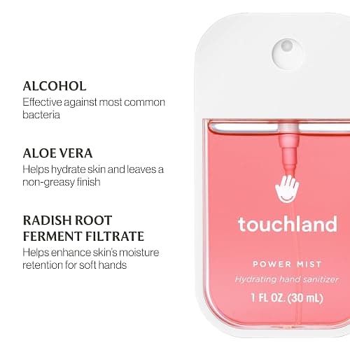 Touchland Power Mist Hydrating Hand Sanitizer Spray, FRUITY Trio Set (Wild Watermelon, Berry Bliss, Mango Passion), 1 FL. OZ. Travel Size (Set of 3) thumbnail 5