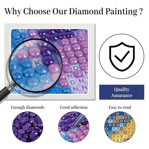 Cow Diamond Art Kits for Adults, Highland Cow Diamond Painting Kits for Adults Beginners, DIY 5D Diamond Painting with Round Gem Art Kits for Gift Home Wall Decor 12x16 Inch thumbnail 6