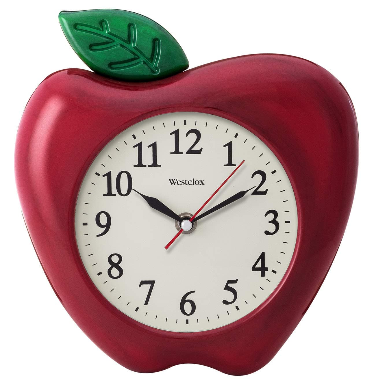 Westclox RA37340 3-Dimensional Apple 10" Wall Clock, Multicolor thumbnail 3