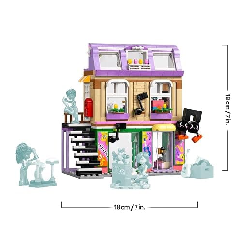 LEGO Friends Music Shop & Apartment Toy with 3 Mini Dolls, a Pet Corgi Animal Figure & Musical Instruments incl. a Piano, Drum Kit, Guitars & Accessories - Gift for 7+ Year Old Girls - 42653 thumbnail 3