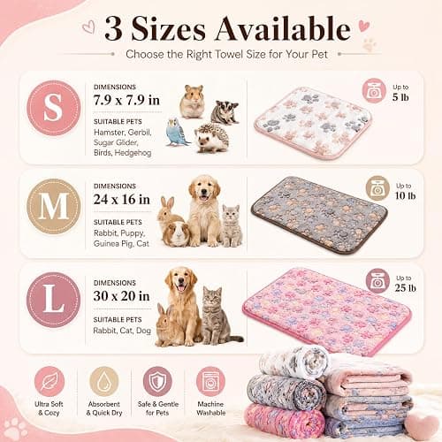 Grddaef Guinea Pig Fleece Blankets 6 Pieces Waterproof & Washable Small Animal Cage Liners Sleep Mat Bedding Pad for Hamster Chinchilla Rabbit Hedgehog (S-7.9 x 7.9 Inch) thumbnail 6