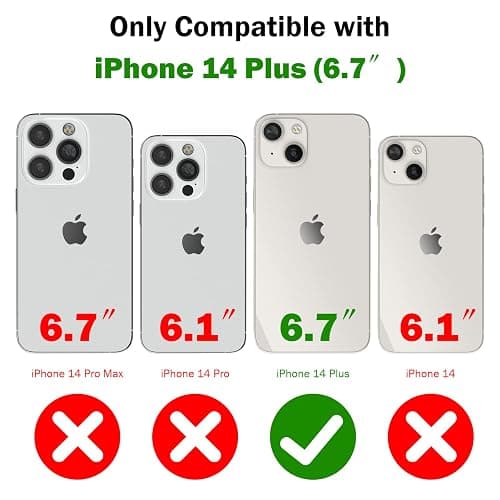 YIRSUR Coque Compatible avec iPhone 14 Plus Paillettes, avec 2 Verre Trempé Protection écran et 2 Caméra Arrière Protecteur, Transparent Glitter Etui Silicone TPU Bumper Antichoc Housse thumbnail 2