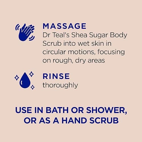 Dr Teal's Shea Sugar Body Scrub, Shea Butter with Almond Oil & Essential Oils, 19 oz (Pack of 3) thumbnail 3