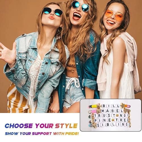 AICase for Gravity Falls Merch Gifts Toys Inspired Bracelets 5 Pcs Stackable Stretch Beaded Friendship Bracelets Party Decor Costume Cosplay Merchandise Gifts for Fans Women Birthday Christmas thumbnail 6