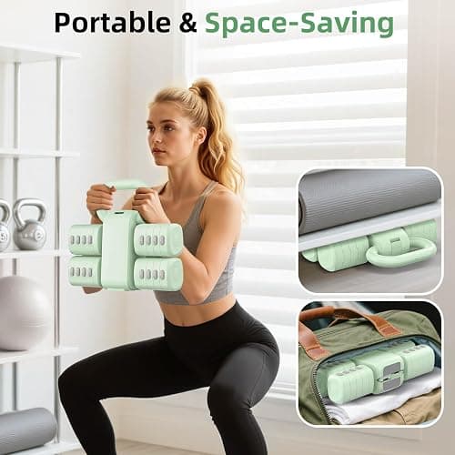 Nimsqury 2-in-1 Adjustable Dumbbell Set, Upgraded 5 Levels Heavier Hand Weights for Women Men, Each 2.2/3.3/4.4/5.5/6.6lb, Convertible Weights Dumbbells and Kettlebell Set for Home Gym Exercise & Fitness thumbnail 6