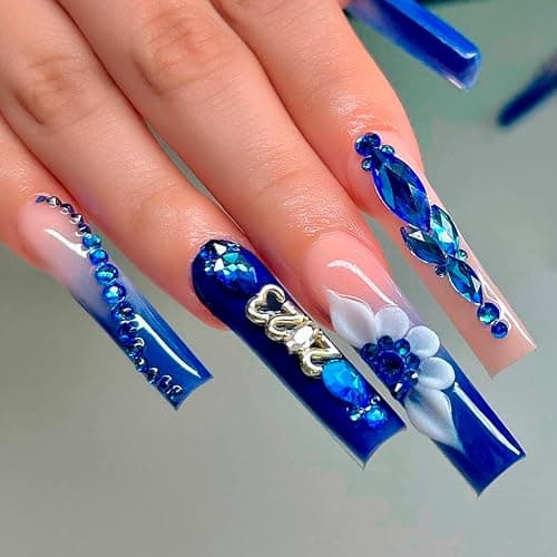 Ranrose 120PCS Extra Long Half Nail Tips,XXL Super Long Half Cover Deep C Curve False Nails 12 Sizes Tapered Square Press on Nails with Box - 120PCS Clear 2XL C Curve Tips thumbnail 7