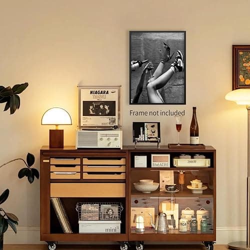 Heltrappe Elegant Urban Feminist Poster Black and White Wall Art Funky Vintage Aesthetic Trendy Bar Cart Decor Wine Canvas Prints Bar Wall Decor 12x16 inch Unframed thumbnail 3