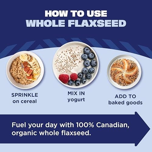 Manitoba Harvest Whole Organic Flaxseed, 5g Plant Based Protein and 9g Omegas 3 & 6 per 30g Serving - Perfect for Smoothies, Yogurt & Cereal - Non-GMO, Organic, Vegan, 10oz (Pack of 1) thumbnail 4
