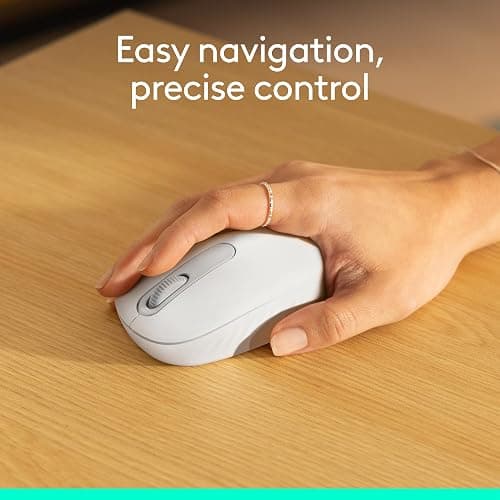 Logitech M196 Bluetooth Wireless Mouse, Compact and Portable Mouse for Laptops, Tablets and More, 12-Month Battery, Smooth Tracking, Compatible with PC and Mac, Windows and macOS - Off White thumbnail 5