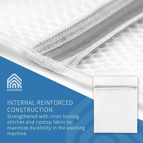 Muchfun 3Pcs Durable Honeycomb Mesh Laundry Bags for Delicates 12 x 16 Inches (3 Medium) thumbnail 6