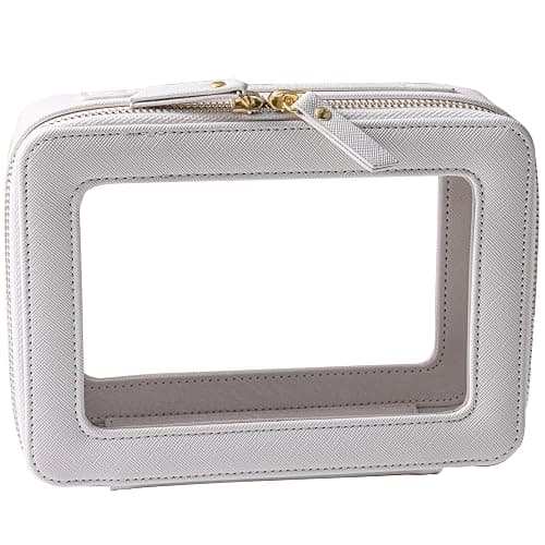 SANHECUN Toiletry bag waterproof cosmetic organizer with handle lagre opening for travelling - Image 1