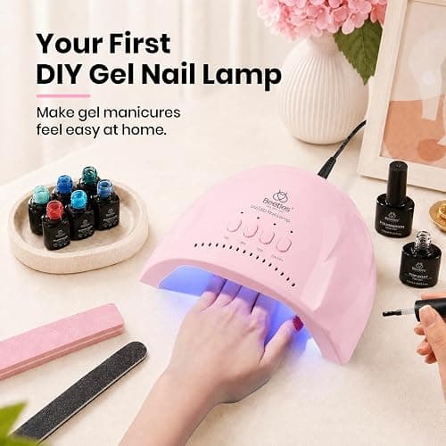Beetles UV Nail Lamp with 3 Timer Smart Sensor UV Light for Gel Nails Pink | Nail Light 30/60/120s Timer Fast Curing One Hand or One Foot LED Nail Lamp for UV LED Gel Nails Art DIY Salon Nails Dryer thumbnail 7