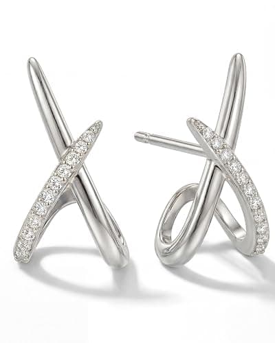 Gold Earrings for Women Trendy,14K Gold Stud Earrings Dainty Earrings Simple Minimalist Cubic Zirconia Diamond Gold Earrings Hypoallergenic Earring for Women Gifts thumbnail 7