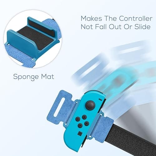 Wrist Bands for Just Dance 2025 2024 2023 2022 2021 for Nintendo Switch & Switch OLED, YUANHOT Adjustable Elastic Dance Straps Compatible with Joycon, 2 Pack for Kids and Adults - R/B thumbnail 4