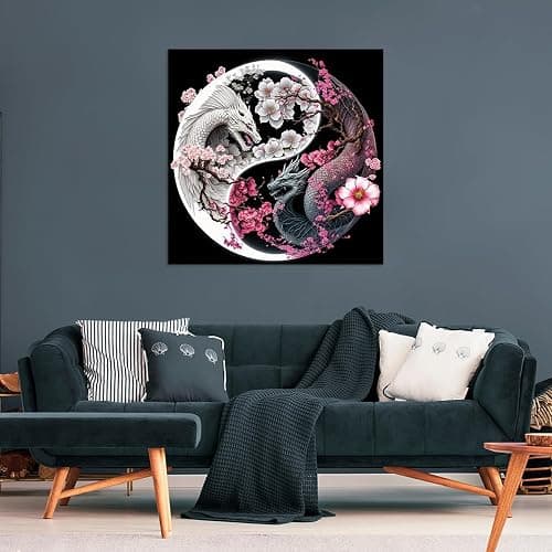 JFYHAB Dragon Diamond Painting Kits-Taichi Dragon Diamond Painting Kits for Adults,5D DIY Full Drill Dragon Diamond Art for Home Wall Decor 12x12inch thumbnail 2