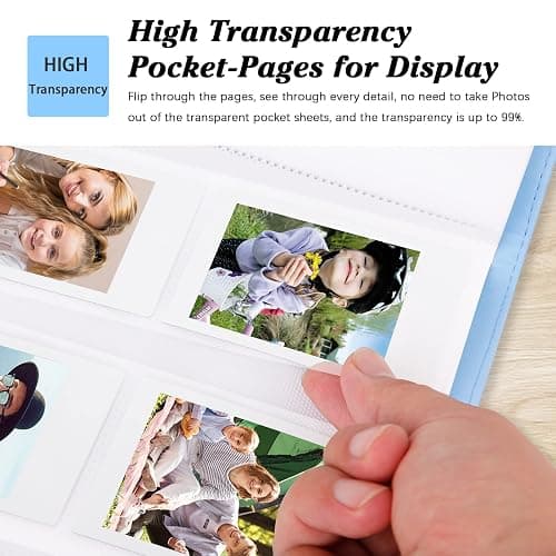 256 Pockets Photo Album for Kodak Mini Shot,Kodak Mini Shot 2 Retro Instant Camera,2x3 Photo Paper-(2.1"x3.4") (Blue) thumbnail 3