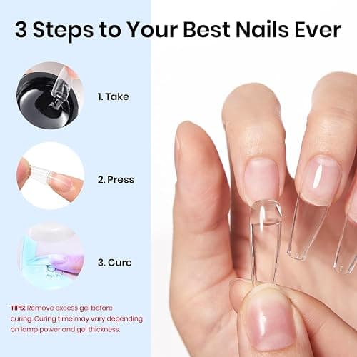 Beetles 30g Solid Nail Glue Gel for Nail Tips Clear Press On Nails, Beginner-Friendly, Hard Gel for Nail Extension & 3D Sculpting Nail Art, UV & LED Cured thumbnail 3