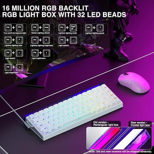 AULA Hero 68 HE 60% Gaming Keyboard Wired, Hall Effect Magnetic Switch Keyboard with 8K Hz Polling Rate, Side Printed PBT Keycaps, RGB Backlit Light Box, Customizable Web Software for PC/Mac Gamers thumbnail 3