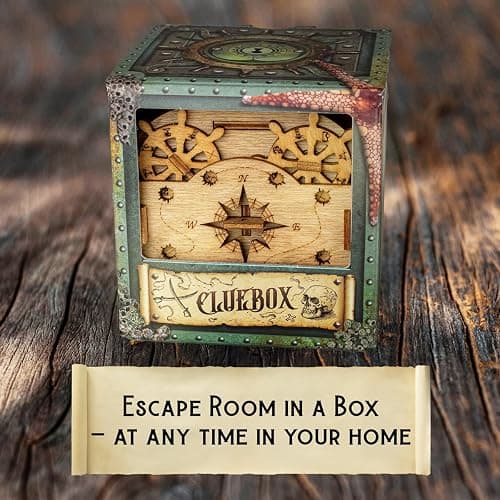 iDventure Cluebox - Davy Jones Locker - Escape Room Puzzle Box - 3D Wooden Puzzle for Adults - Brain Teaser - Birthday Gift for Men - Money Box thumbnail 5