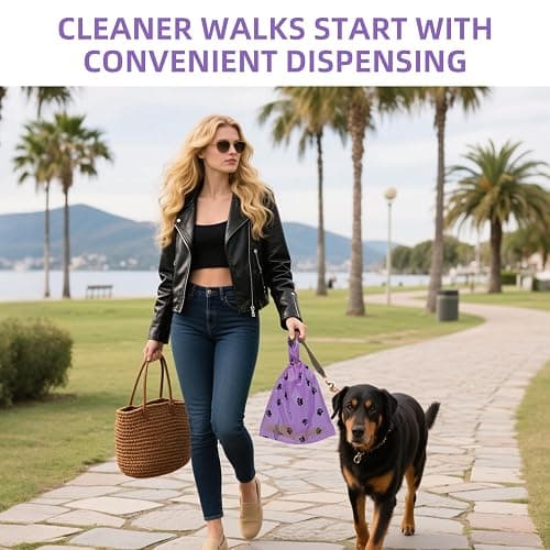 Purple Poop Bags for Dogs,18 rolls(270 Count Biodegradable Poop Bags,9x13 inches),With Dog Poop Bag Holder– Extra Thick & Leak-Proof Waste Bags for Dogs & Cats,Lavender Scent thumbnail 7