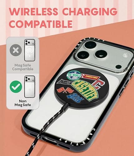 CASETiFY for iPhone 17 Pro Max Case - Compact | Slim and Sleek | Lightweight | 4 ft. 2X Military Grade Drop Protection | Chrome Doodles | Black thumbnail 6