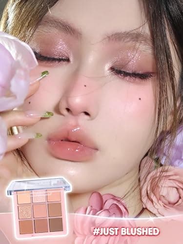SHEGLAM Eyeshadow Palette 9-Color Ultra-pigmented Shimmer & Matte Shades, Vegan & Cruelty-free-Just Blushed thumbnail 5