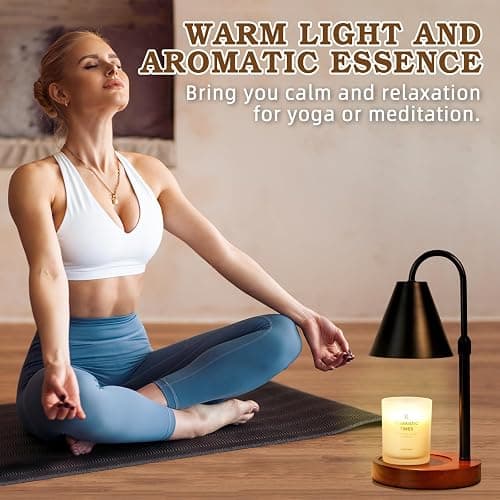 Funistree Candle Warmer Lamp with Timer Dimmable, Christmas Birthday Gifts for Women Mom, Vintage Candle Lamp, Black Candle Warmer for Jar Scented Candles, Home Decor, Wax Melt Warmer with 2 Bulbs thumbnail 6