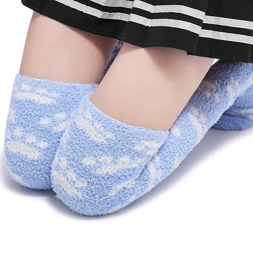 Littleforbig Cute Coral Fleece Thigh High Long Paws Pattern Socks 2 Pairs thumbnail 4