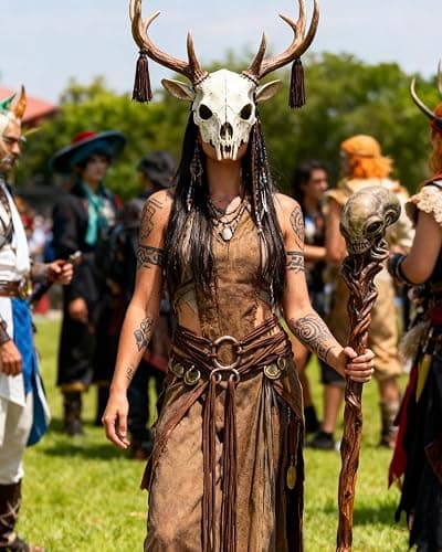 L'VOW Viking Troll Cross Belt Women Medieval Extra Long Rope Belt for Norse Witch Shaman Pagan Ren Faire Accessory thumbnail 4