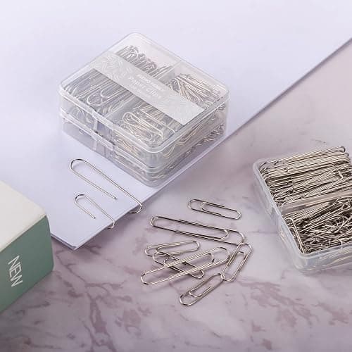 FUDAO FAMILY Paper Clips Assorted Sizes, Large and Small Paper Clips, Paper Clip, Paperclips, Pack of 3 Boxes of 100 Clips Each (300 Clips Total) thumbnail 2