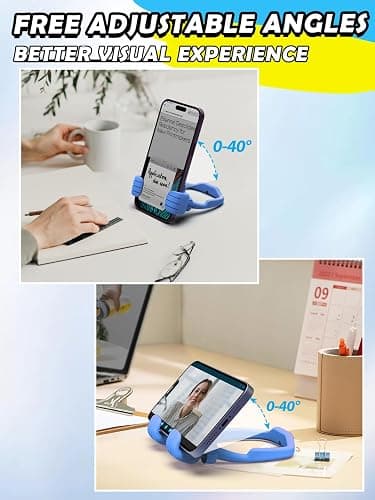 Stocking Stuffers for Teens Boys Men: Cell Phone Stand Flexible Thumbs Up Lazy Cellphone Holder for Desk Hand Funny Christmas Ideas Gifts for Women Adults Husband Him Kids Dad Cool Stuff Gadgets thumbnail 4