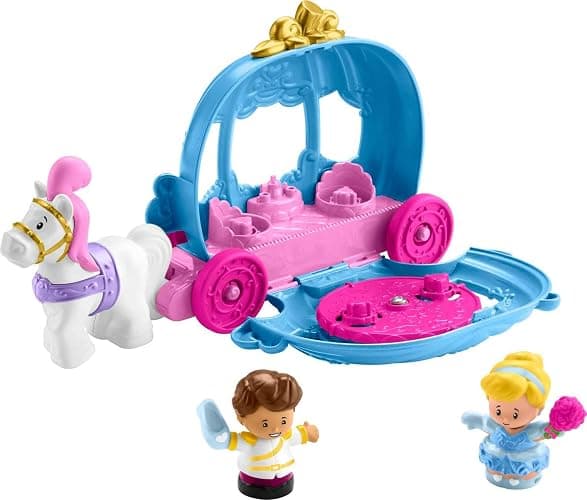 Fisher-Price Little People Toddler Toy Disney Princess Cinderella’s Dancing Carriage Playset with Figures for Pretend Play Ages 18+ Months​ - Image 1