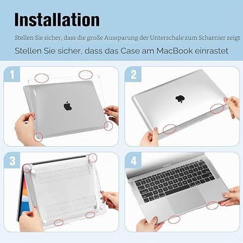 Fintie Hülle kompatibel mit MacBook Air 13 M1 (2018-2020) | A2337(M1)/A2179/A1932, Ultradünne Hartschale Schutzhülle Snap Case, Transparent thumbnail 9