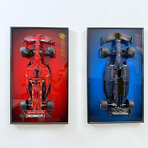 WETCEAOM Display Wallboard Compatible with Lego Technic Ferrari SF-24 42207 Display Frame, Gift Ideas Compatible with Lego Car Wall Mount Display Frame Lover, 19.7X 31.5in (Model not Included!) thumbnail 7