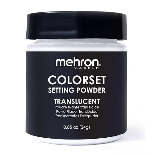 Mehron Makeup Colorset Setting Powder | Talc Free | Translucent Loose Setting Powder for Cosplay, Face & Body Paint, and Cream Makeup .85 oz (24 g) (Translucent) | Made in the USA - Image 1