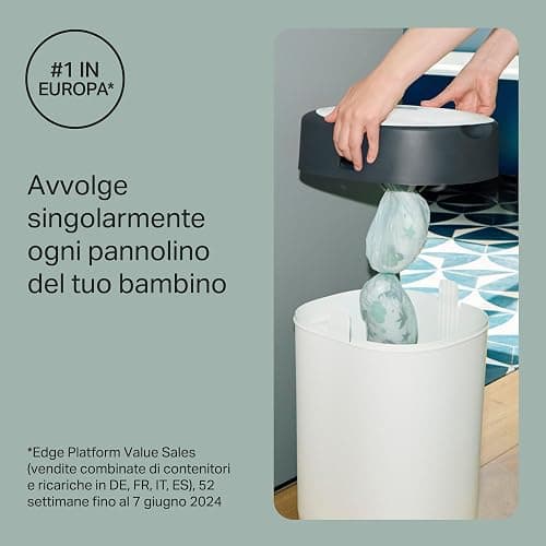 Tommee Tippee Starter set Mangiapannolini Twist & Click con 6 Ricariche con Pellicola Antibatterica Multistrato, Bianco (la confezione può variare) thumbnail 3