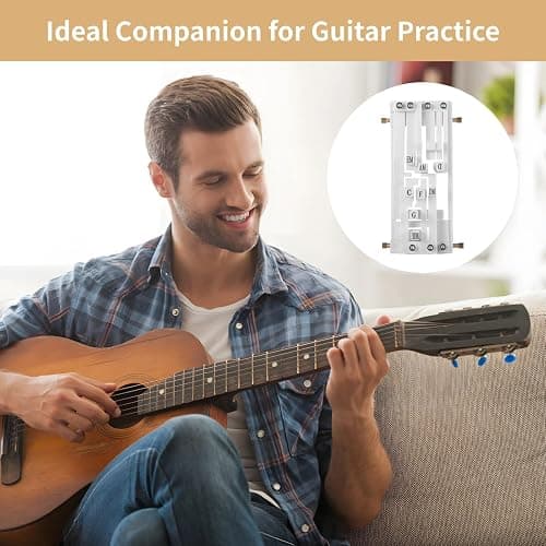 Guitar Chord Presser, Guitar Aid Chords Trainer, Chord Helper for Acoustic Guitar, Portable Chord Training Tool, Guitar Assisted Learning Tool for Beginners thumbnail 5