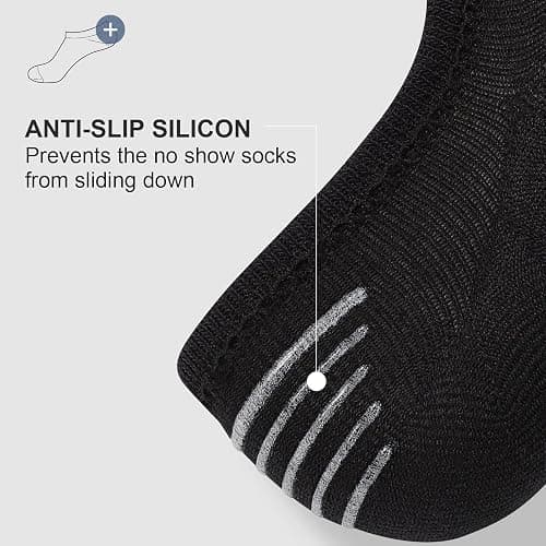 wernies No Show Socks Men, Low Cut Ankle Short Casual Cotton Socks with Non Slip Grips 6-10/11-13 thumbnail 5