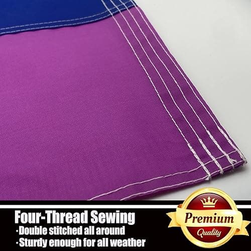 Progress Pride Rainbow Flag 3x5 Outdoor-210D Sewn Stripes LGBTQ Gay Lesbian Bisexual Transgender All Inlcusive Progressive Pride Rainbow Flag Vivid Color Polyester Flags with 2 Brass Grommets thumbnail 5