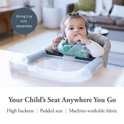 Inglesina Fast Table Chair, Cream - Portable Baby High Chair - for Babies & Toddlers up to 37 lbs - Collapsible Design - Fits Tables 0.8'' to 3.5'' Thick - Compact & Easy to Use - Travel Bag Included thumbnail 3