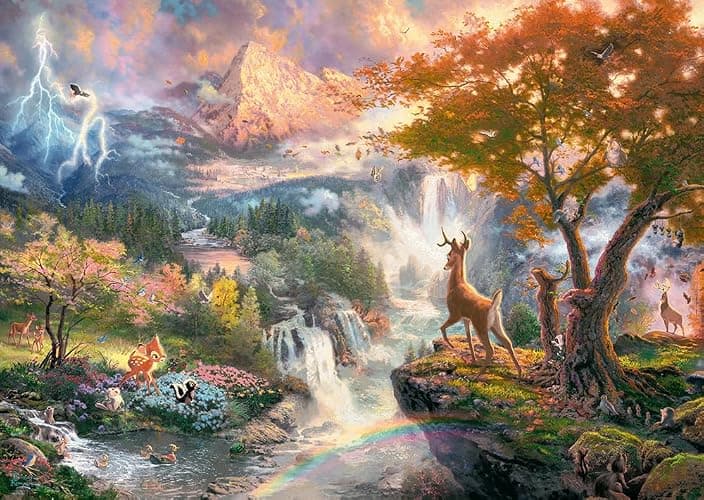 Schmidt Spiele CGS_59486 Thomas Kinkade: Disney - Bambi Puzzle, Multicolor - Image 1
