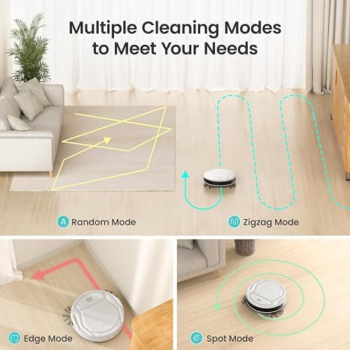 Lefant Robot Vacuum Cleaner, Strong Suction, 120 Mins Runtime, Slim, Low Noise, Automatic Self-Charging, Wi-Fi/App/Alexa Control, Ideal for Pet Hair Hard Floor and Daily Cleaning, M210 thumbnail 2