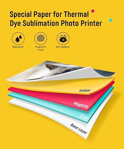 Liene Amber M100/M200/M110/M210 4x6'' Photo Printer 40 Sheets Photo Paper & 1 Cartridge Refill Only for DHP512/DHP513/DHP514/DHP515 thumbnail 5