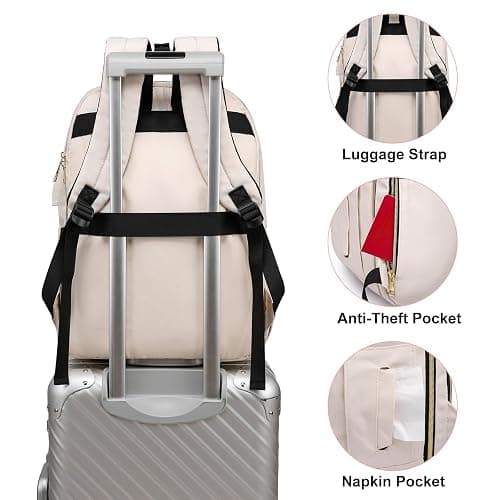 YAMTION Backpack for Women and Teen Girls,School Backpack TSA Laptop Bookbag with USB for College University Students Business Office Work Travel thumbnail 5