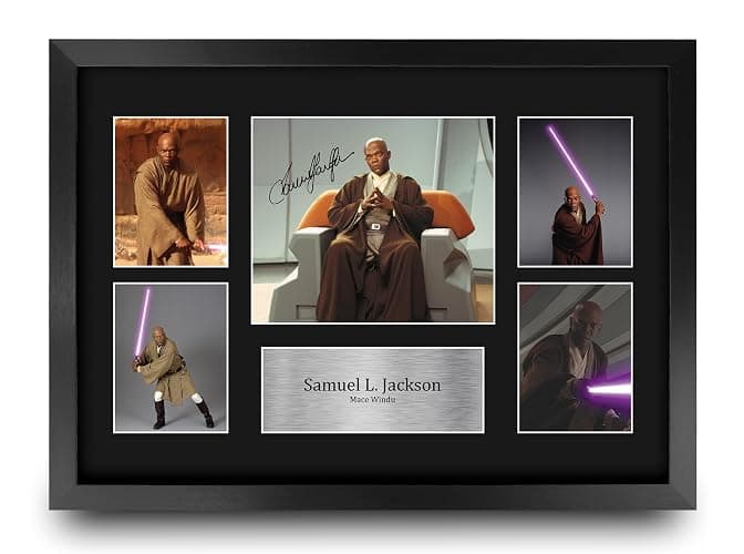 HWC Trading Samuel L. Jackson Gifts Printed Signed Autograph Picture Display for Movie Memorabilia Fans - A3 Framed - Image 1