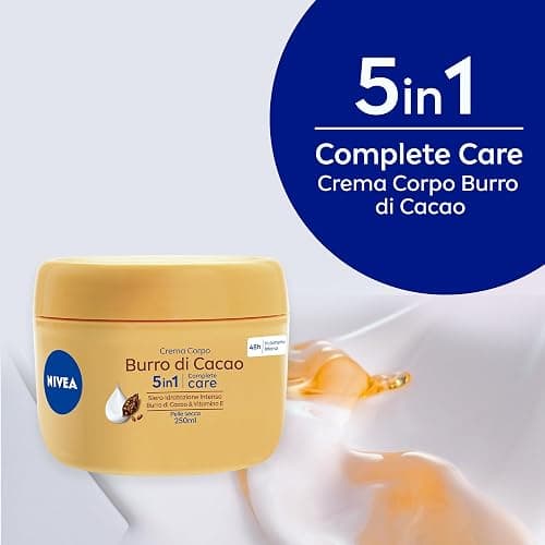 NIVEA Crema Corpo Burro di Cacao 250ml, Crema corpo idratante 48 ore per pelle secca arricchita con Siero Idratazione Intensa, Burro di Cacao & Vitamina E thumbnail 2