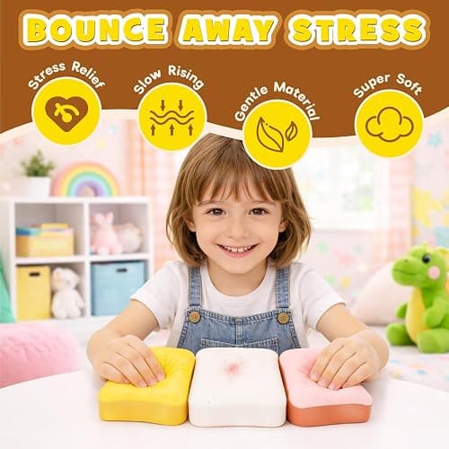 3 Pack Slow Rising Squishy Butter Bread, Realistic Bread Squishies with Butter Scent, Soft Sticky Squishy Toy, Stress Relief Fidget for Focus, Popular Squishies Gift Party Favor thumbnail 3